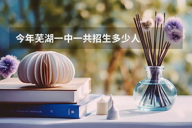 今年芜湖一中一共招生多少人