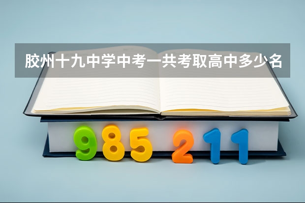 胶州十九中学中考一共考取高中多少名