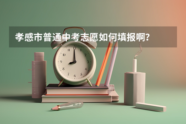 孝感市普通中考志愿如何填报啊?