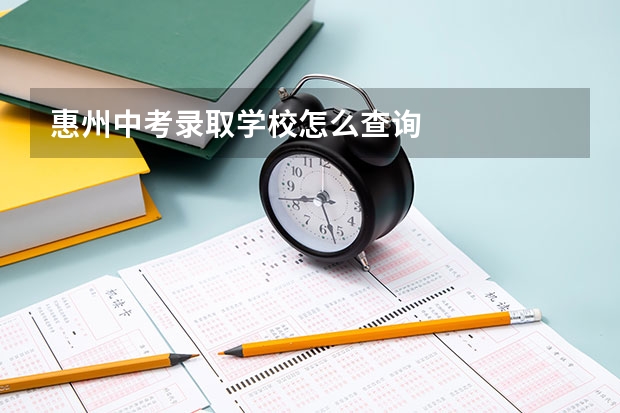 惠州中考录取学校怎么查询