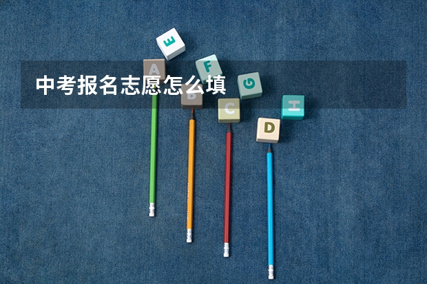 中考报名志愿怎么填