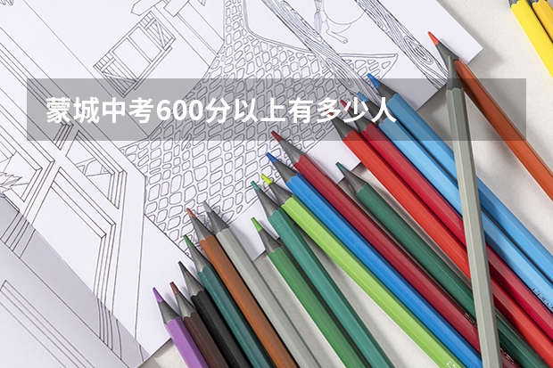 蒙城中考600分以上有多少人