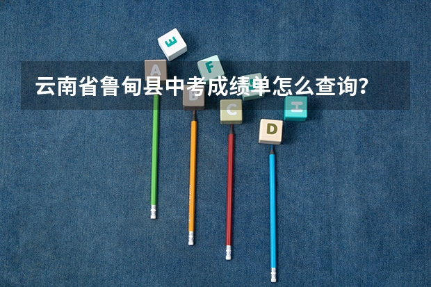 云南省鲁甸县中考成绩单怎么查询？
