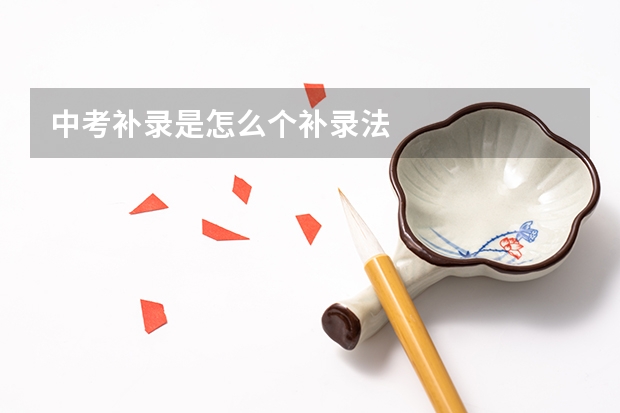中考补录是怎么个补录法