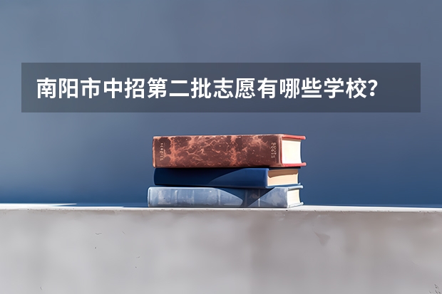 南阳市中招第二批志愿有哪些学校?