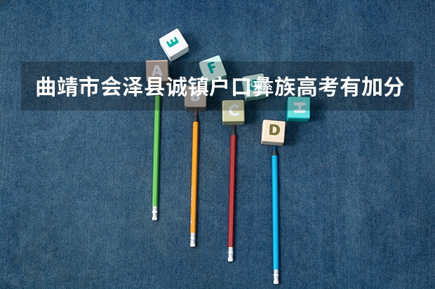 曲靖市会泽县诚镇户口彝族高考有加分政策吗?