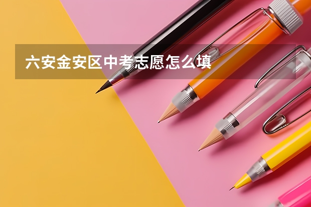 六安金安区中考志愿怎么填