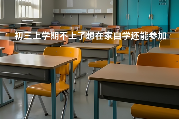 初三上学期不上了想在家自学还能参加中考吗很急