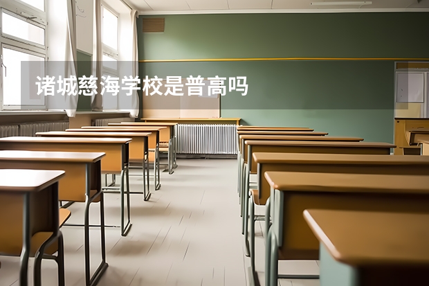 诸城慈海学校是普高吗