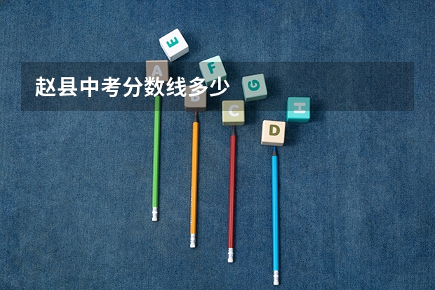 赵县中考分数线多少