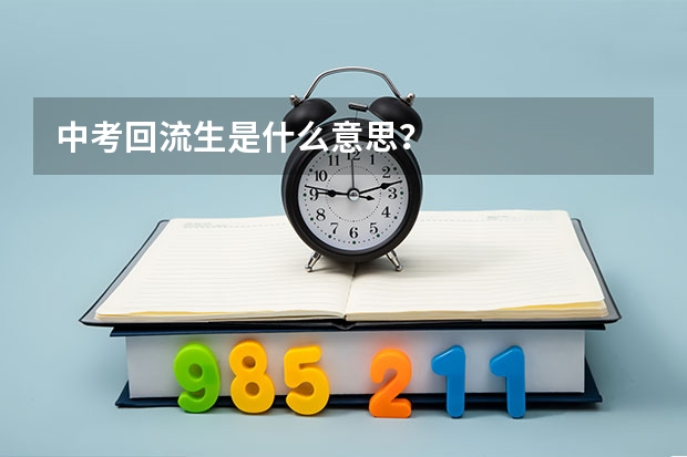 中考回流生是什么意思?