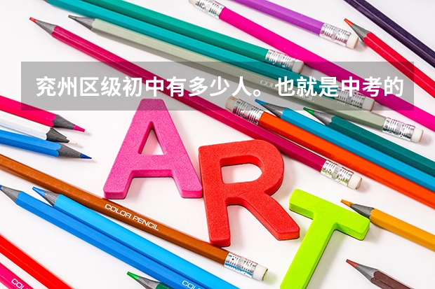兖州区级初中有多少人。也就是中考的人数？