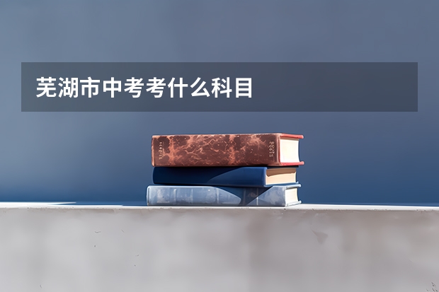 芜湖市中考考什么科目