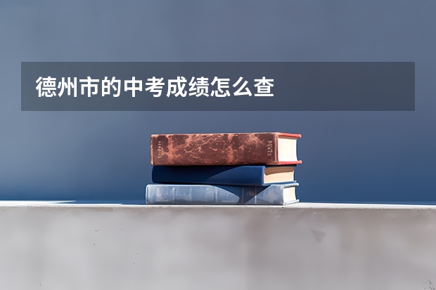 德州市的中考成绩怎么查