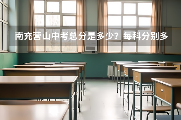 南充营山中考总分是多少？每科分别多少分？