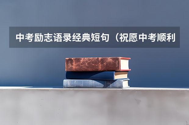中考励志语录经典短句(祝愿中考顺利的祝福语精辟文案语录精选78句)