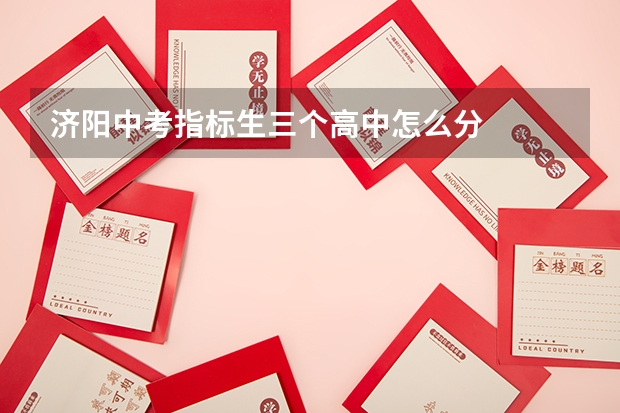 济阳中考指标生三个高中怎么分
