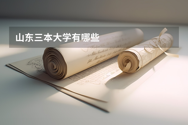 山东三本大学有哪些