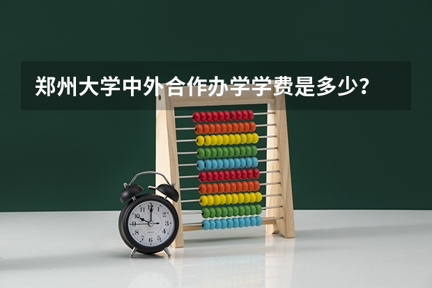 郑州大学中外合作办学学费是多少？