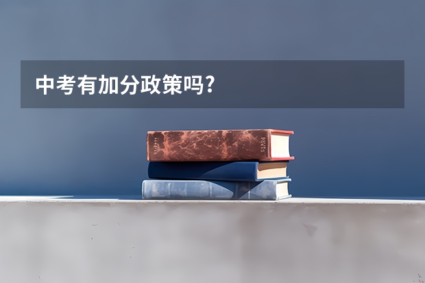 中考有加分政策吗?