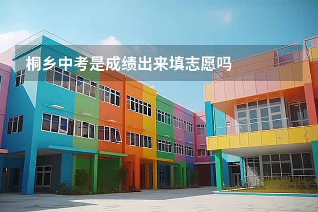 桐乡中考是成绩出来填志愿吗