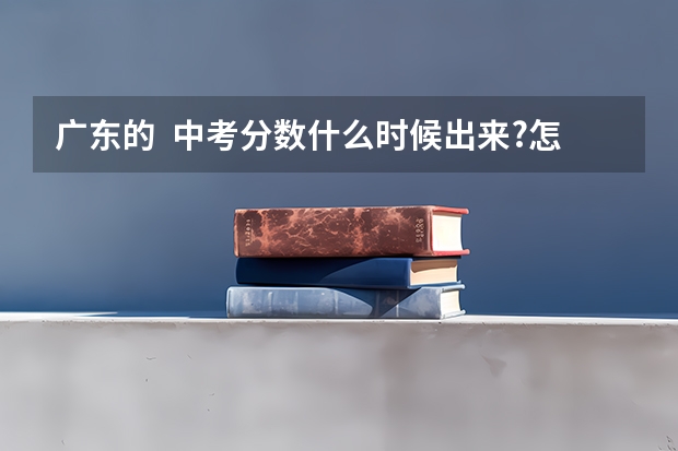 广东的 中考分数什么时候出来?怎么查?